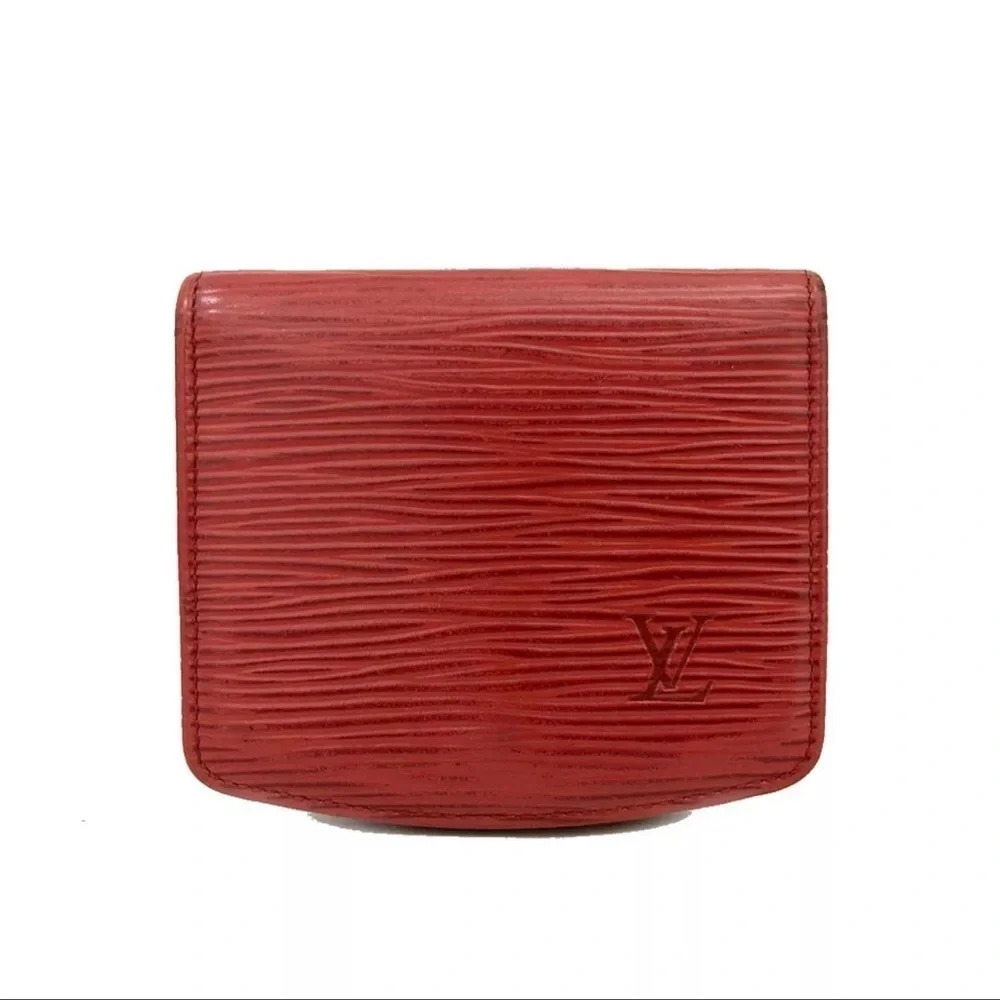 Louis Vuitton | Authentic Epi Porte Mannaie  Simple Red Leather Coin Purse